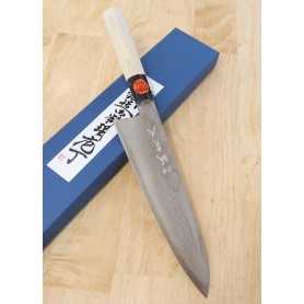 Couteau de chef japonais gyuto SHIGEKI TANAKA Vg-10 damas - Taille:210mm