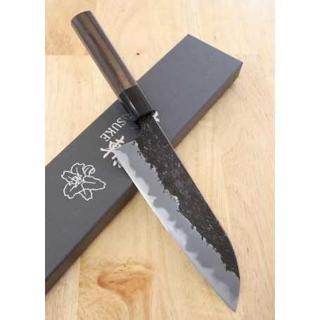 Black-forged yanagiba by Ikenami Hamono, 17cm, Double-bevel