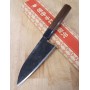 Couteau Santoku Japonais fait à la main - Ko Sasa - TAKEDA HAMONO - Acier Super Bleu - Taille : 15cm