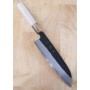 Couteau japonais Santoku - SUISIN - Série noire par Kenji Togashi - Shirogami2 - Taille:18cm