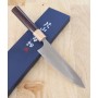 Japanese petty knife - YUTA KATAYAMA - Damascus VG-10 - Rosewood handle - Size:14cm