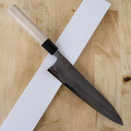 Couteau de chef japonais gyuto TAKADA NO HAMONO Bleu carbone 1 Suiboku Taille:24cm