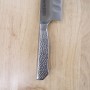 Couteau japonais Santoku - GLESTAIN - manche en acier inoxydable - Taille : 17cm