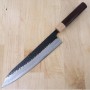 Couteau Gyuto de chef japonais - MIURA - Aogami Super - Finition noire - Tailles : 21 / 24cm