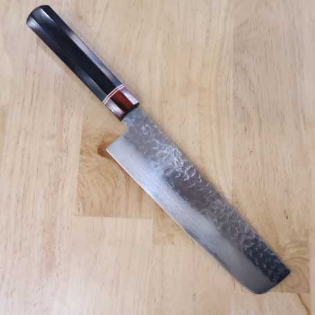 Couteau japonais Nakiri - MIURA KNIVES - Série Aka Tsuchime VG10 - Dimension: 18cm