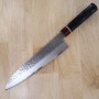 Couteau Gyuto de chef japonais - MIURA KNIVES - Série Aka Tsuchime VG10 - Taille : 21cm