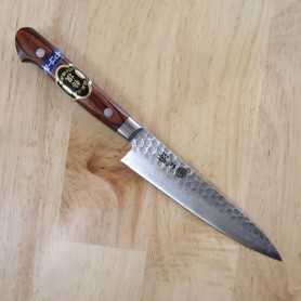Couteau japonais Petty - MIURA KNIVES - Série Mahogany Damascus - Dimension: 14cm