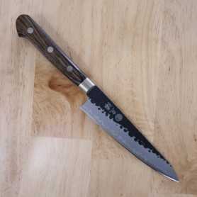 Couteau Petty japonais - MIURA - Aogami Super - Finition noire - Taille : 13.5cm