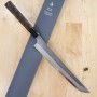 Japanese sakimaru takobiki knife NIGARA Carbon super blue steel hammered kurouchi Size:30cm