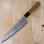 Couteau japonais de gyuto chef - NIGARA - Anmon SPG2 damas - Taille : 21/24CM