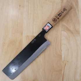 Couteau japonais Nakiri - IKENAMI HAMONO - Acier blanc 1 - Revêtement inoxydable Dimensions 17cm