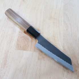 Couteau japonais petit santoku - NIGARA - Kurouchi Tsuchime - SG2 - Taille : 12cm