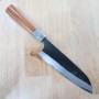 Japanese Santoku Knife - Masakage - Shirogami 2 - Kurouchi - Shimo Series - Mizu - Size:17cm