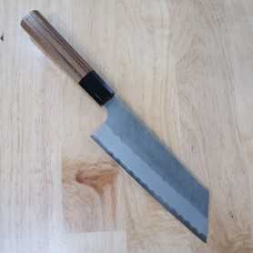 Couteau japonais Kiritsuke Nakiri - NIGARA - Tsutime poli - Acier Super Bule - Taille : 18cm