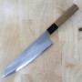 Couteau de chef japonais gyuto - NIGARA - Migaki Tsuchime - SG2 - Taille : 21/24cm