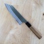 Couteau japonais bunka - NIGARA - Kurouchi Tsuchime - Acier super bleu - Taille : 18cm