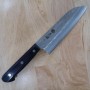 Couteau japonais santoku MIURA Manche violet en ginsan inoxydable Taille:16.5/18cm