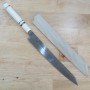 Couteau japonais kengata yanagiba MIURA OBIDAMA Honyaki blanc Taille:27cm