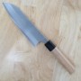 Couteau japonais santoku- YOSHIMI KATO - Super Aogami Nashiji Serie - Taille : 17cm