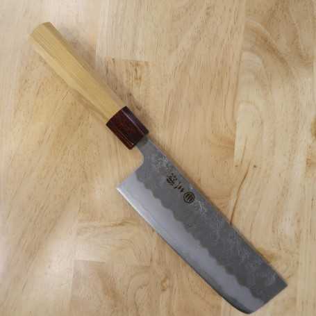 Couteau japonais nakiri MIURA Ginsan nashiji Taille:16,5cm