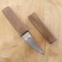 Kiridashi fait main pour gaucher - KANEMOTO - Bleu carbone 2 - Taille:90mm
