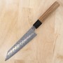 Couteau japonais kiritsuke - NIGARA - Anmon SPG2 damas manche Teck- Taille : 15cm