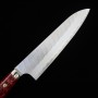 Couteau de Chef Japonais NIGARA - Migaki Tsuchime - Manche personnalisé - SG2 - Taille : 21cm