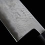 Japanese tsubaki knife - MIYAZAKI KAJIYA - Damascus - Carbon super blue steel - Size:21cm