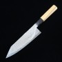 Couteau japonais Bunka - MIURA - Damas noir VG-10 - manche en teck - Taille:18cm