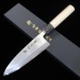 Couteau japonais deba pour gaucher SUISIN - Shirogami - Taille:15/16,5/18cm