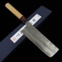 Couteau japonais Nakiri - MIURA - Acier bleu carbone Nashiji Serie - Taille : 16.5cm