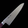 Couteau Gyuto de chef japonais - SUISIN - Suède Inox - Premium Wine Black Micarta - Tailles : 21 / 24cm