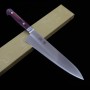 Couteau Gyuto de chef japonais - SUISIN - Suède Inox - Premium Wine Black Micarta - Tailles : 21 / 24cm