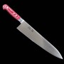 Couteau Gyuto de chef japonais - SUISIN - Suède Inox - Premium Red Micarta - Tailles : 21 / 24cm