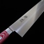 Couteau Gyuto de chef japonais - SUISIN - Suède Inox - Premium Red Micarta - Tailles : 21 / 24cm