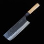 Couteau japonais nakiri - MASAKAGE- Blue Super - Kurouchi - Koishi Serie - Taille:16.5cm