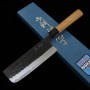 Couteau japonais nakiri - MASAKAGE- Blue Super - Kurouchi - Koishi Serie - Taille:16.5cm