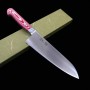 Couteau Santoku japonais - SUISIN - Sweden Inox - Premium Red Micarta - Taille : 18cm