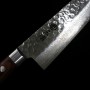 Couteau japonais Santoku - MIURA KNIVES - Série Mahogany Damascus - Dimension: 18cm