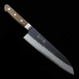 Couteau Santoku japonais - MIURA - Aogami Super - Finition noire - Taille : 18cm