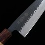 Couteau Santoku japonais - MIURA - Aogami Super - Finition noire - Taille : 16,5cm