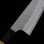 Couteau japonais bunka - NIGARA - Migaki Tsuchime - Aogami super - Taille : 18cm
