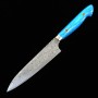 Couteau Japonais Petit - NIGARA - Anmon SG2 damascus - Blue turquoise- Taille : 15cm