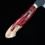 Couteau japonais gyuto - NIGARA - Acier inoxydable SG2 - Kurouchi tsutime - Manche acrylique personnalisé - Taille:24cm