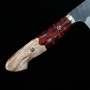 Couteau de chef japonais gyuto - NIGARA - Kurouchi Tsuchime - Manche personnalisé - SG2 - Taille : 21cm