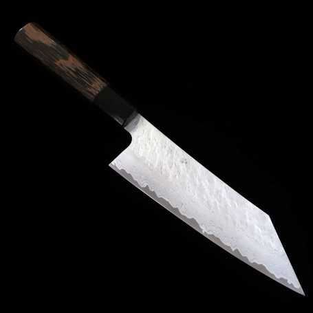 Couteau japonais Bunka - NIGARA - Inox Vg10 - Tsuchime Damascus - manche wenge - Taille:18cm
