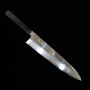 Japanese single bevel chef knife gyuto MIURA OBIDAMA Carbon blue 2 mirrored finish Size:24cm