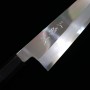 Japanese single bevel chef knife gyuto MIURA OBIDAMA Carbon blue 2 mirrored finish Size:24cm