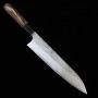 Couteau de Chef Japonais Gyuto- NIGARA - Inox Ginsan - Damas - manche wenge - Taille:24cm
