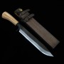 Machette japonaise Kennata - Toyokuni- Acier blanc au carbone - Kuro Tsuchime - Taille:21cm